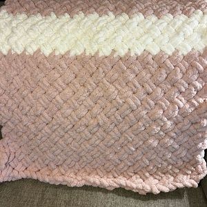 Handmade basket knit lap throw tightly woven to create a perfect rug/ floor mat